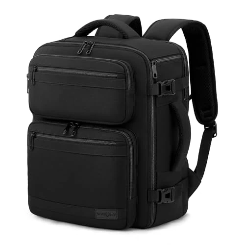 Zeitlich begrenztes Angebot: VANKEV Eurowings Ryanair EasyJet Wizz Air Handgepäck 40x30x20cm-24L, Sitzunter Rucksack für Reisen passt zu 15,6 Zoll Laptops schwarz von 45.99 € auf 37.97 € (17% Rabatt)