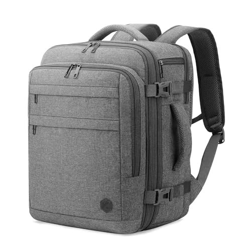 Oferta limitada: VANKEV Mochila Viaje Cabina Avion Extensible para EasyJet Lufthansa British Airways Jet2 45x36x20 a 45x36x25, 32L a 40L, Equipaje de Mano Bolso de Viaje Apta para Portátil de 15,6 Pulgadas Gris de 55.99 € a 50.39 € (ahorro 10%)