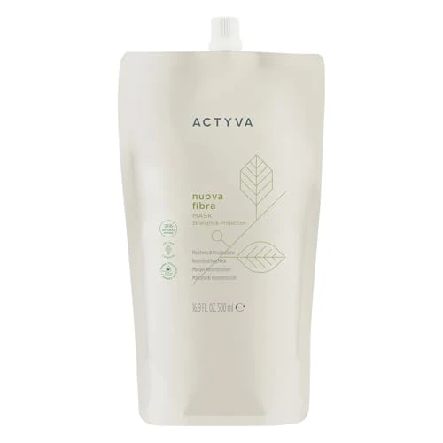 Actyva - Neue Fasermaske, schützende und regenerierende Maske für strapaziertes oder beschädigtes Haar mit Amaranth und Rotalge - 500 ml