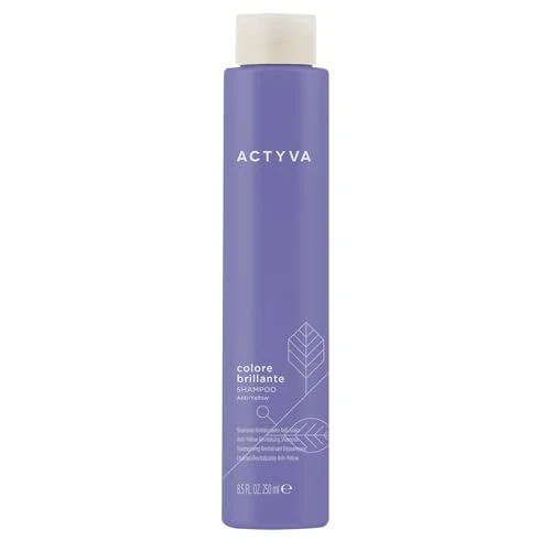 Actyva - Colore Brillante Anti-Yellow Shampoo, elimina i riflessi gialli e dona brillantezza - 250 ml