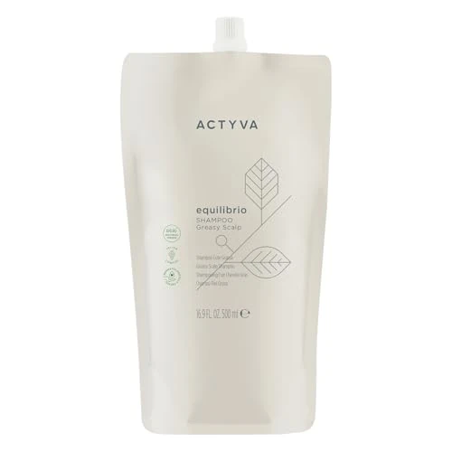 Actyva - Equilibrio Shampoo, Azione Seboregolatrice per Cute Grassa, a base di Fiori di Loto e Aloe Vera - 500 ml