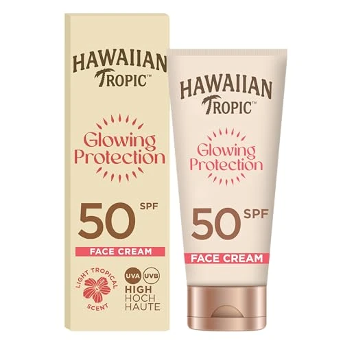 Oferta ograniczona: Hawaiian Tropic Glowing Protection Face Sunscreen LSF 50 UVA + UVB Protection, 50 ml z 43.28 PLN na 43.28 PLN (zniżka 0%)