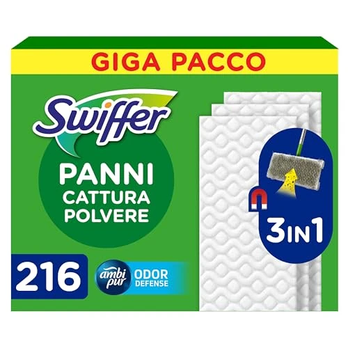 Swiffer Nachfüllpackungen für Besen, Packung mit 216 Stück, zum Auffangen und Auffangen von Staub 3 x (2 x 36)