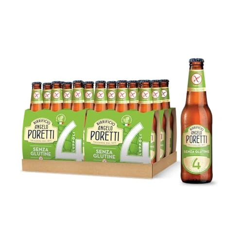 Offerta a tempo: Birrificio Angelo Poretti  - Birra 4 Luppoli Senza Glutine - 24 Bottiglie x 330ml — 37% da 28,72 € a 17,99 €