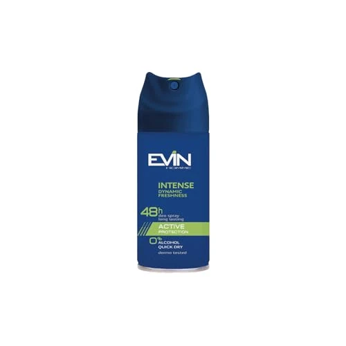 Zeitlich begrenztes Angebot: EVIN Homme Herren-Deodorant Spray 48H Intense, Duft Jasmin, Rosa Pfeffer, Vanille, reguliert die Atmungsaktivität für 48 Stunden, 150 ml von 6.31 € auf 6.31 € (0.00% Rabatt)