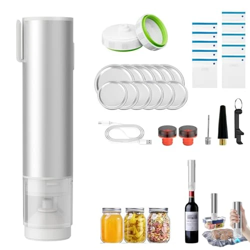 Oferta limitada: Envasadora al vacío pequeña, portátil, con 10 bolsas de vacío, sellador al vacío para alimentos secos o húmedos, 60 kPa de fuerza de succión, carga USB de 26.99 EUR a 26.99 EUR (ahorro 0%)