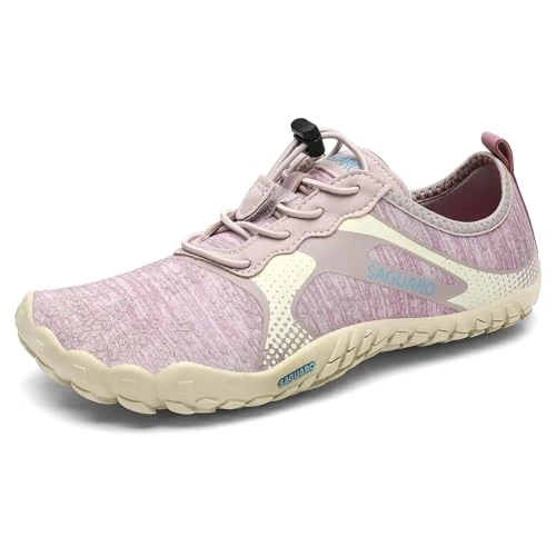 Offre limitée : SAGUARO Femme Chaussure Minimaliste Barefoot Shoes Chaussures Pieds Nus Antidérapant avec Large Boîte à Orteils pour Trail Running Fitness Lila,GR.37 de 45.99 € à 45.99 € (0.00% de remise)