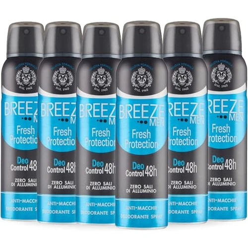 Offerta a tempo: BREEZE | Deodorante Spray Fresh Protection, Breeze Men, 6x150 ml - 43% da 23.90 € a 13.74 €