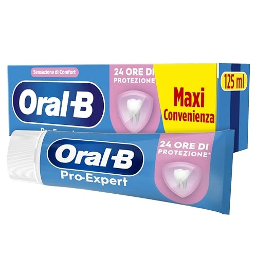 Offerta a tempo: Oral-B Dentifricio Pro-Expert Sensibilità 125ml, Dentifricio Formato Convenienza per Denti Sensibili, Pulizia Denti Efficace, Alito Fresco, Sapore Eucalipto Menta Piperita - 20% da 4.99 € a 3.99 €