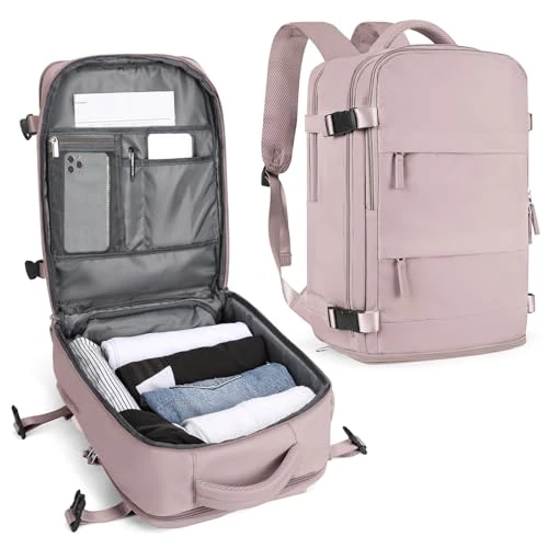 SZLX Grote Reisrugzak Voor Vrouwen,Draagbare Rugzak Voor Mannen,Wandelrugzak,Waterdichte Buitensportrugzak,Casual Daypack,Schooltas,14 duimlaptopcompartiment Met Schoencompartiment