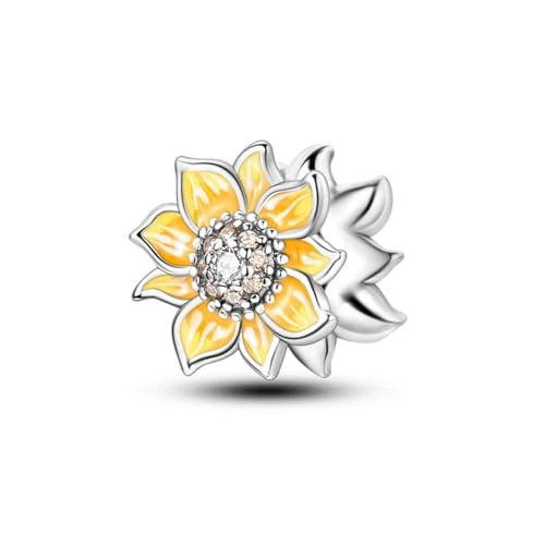 Offerta a tempo: Aurevella Ciondolo in Argento Sterling 925, con Perline a Forma di Cuore e Fiori, Compatibile con Bracciali e Collane in Stile Europeo e Americano, Regalo per Donna — 24% da 17,99 € a 13,59 €