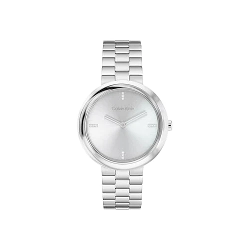 Offerta a tempo: Calvin Klein Orologio Con Movimento Al Quarzo A Due Lancette da Donna Collezione TWISTED BEZEL con Cinturino in Acciaio Inossidabile Argentato - 25100093, Full Silver - 52% da 179.00 € a 86.43 €