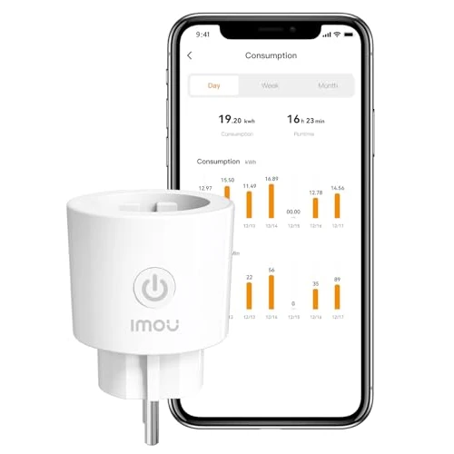 IMOU CE2P Smart Plug, wtyczka WiFi 16 A z monitorem energii, monitor zużycia energii, certyfikat MATTER, pilot zdalnego sterowania aplikacją, działa z Alexa i Google, Wi-Fi 2,4 GHz