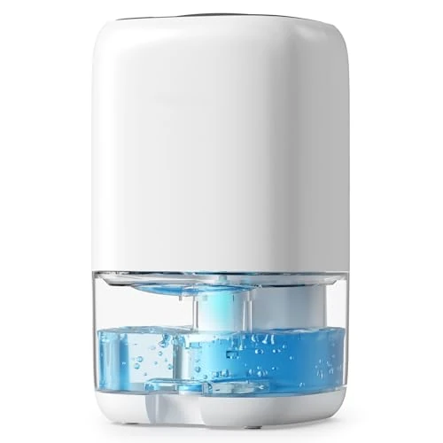 CONOPUPlus 1000ML Dehumidifier Home Mould Dehumidifier with 7 Color LEDs, Compact, Quiet and Efficient for Small Spaces, Ideal for Bathroom, Wardrobe, Camping