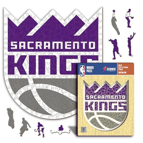 Iconic Puzzles NBA Puzzle de Madera, Color Sacramento Kings, M, 270 Pcs (SacramentoKings-M)