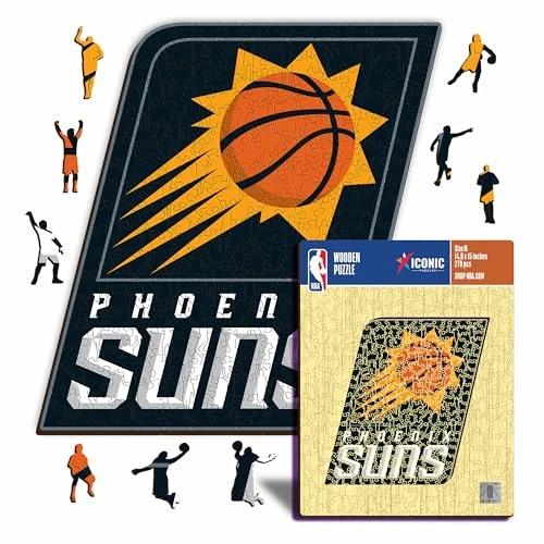 Offerta a tempo: Iconic Puzzles - Phoenix Suns, Logo, Puzzle di Legno con licenza ufficiale NBA, 100% sostenibile, regalo per adulti e bambini, taglia L, 500 Pz - 0.00% da 33.25 € a 33.25 €