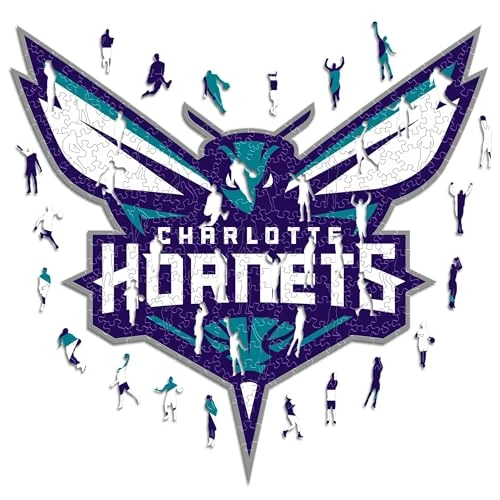 Oferta limitada: Iconic Puzzles - Charlotte Hornets, Logo, Puzzle de Madera con Licencia Oficial de la NBA, 100% Sostenible, Talla L, 500 Piezas de 48.83 € a 48.83 € (ahorro 0.00%)