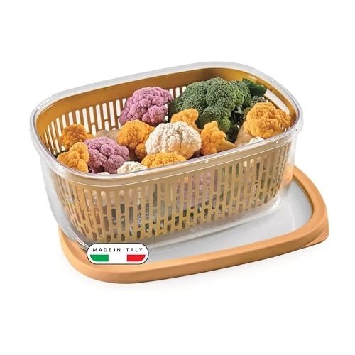 Offerta a tempo: Snips Aroma Keeper Rettangolare 4 LT, Contenitore per cibi, Cestello rimovibile interno, Chiusura Salvafreschezza, Colore Senape, 28,5 x 20,5 x 11 cm, Made in Italy, 4 L - 50% da 15.99 € a 7.99 €