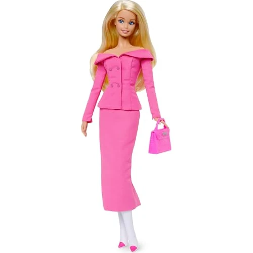 Barbie Signature gestylt von Andrew Mukamal Modepuppe, Sammelpuppe mit 3 Day-to-Night Looks und Accessoires, mit Puppenständer, JBH81