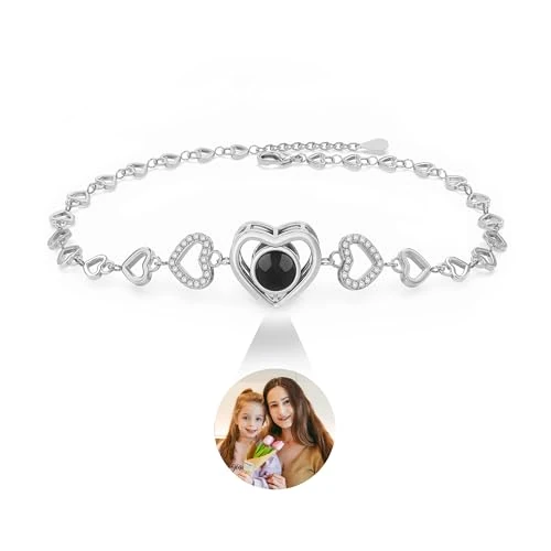 Offerta a tempo: Easycosy Festa della Mamma Bracciale con Foto Personalizzata, Braccialetto con Foto Proiettata Dentro, Idee Regalo 2026 per Donna, Bracciale Personalizzato per Compleanno Matrimonio - 0.00% da 22.99 € a 22.99 €