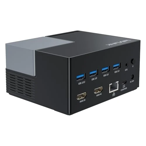 Offre limitée : WAVLINK Station d'accueil USB-C Double écran 2 HDMI, avec Double HDMI, entrée PD 130 W, 4 Ports USB-A, Gigabit Ethernet, Audio, Compatible avec Mac/Dell/HP/Lenovo, etc. de 190.15 € à 190.15 € (0.00% de remise)