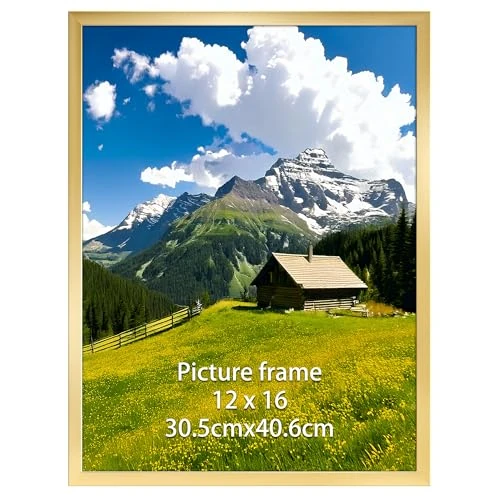 Offre limitée : Ditwis Cadre 30x40 cm Doré, Adapté pour Posters, Photos et Puzzles, Grand Cadre pour Salon, Bureau, Galerie Affichage Mural de 14.99 € à 14.99 € (0.00% de remise)