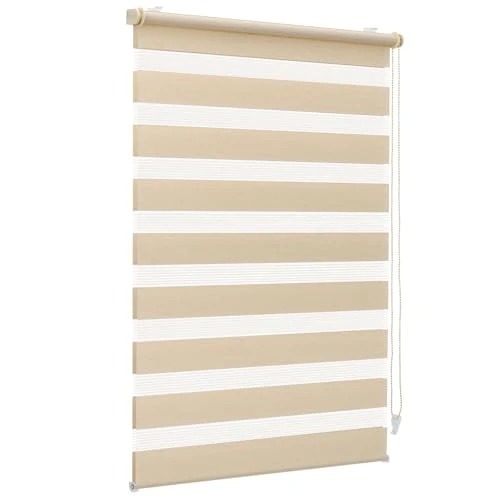 Offerta a tempo: Sekey Doppia tenda a rullo, fissaggio senza fori, per finestre, doppia tenda a rullo, larghezza 85 cm, protezione solare, 85 x 100 cm, colore: giallo - 0.00% da 20.50 € a 20.50 €