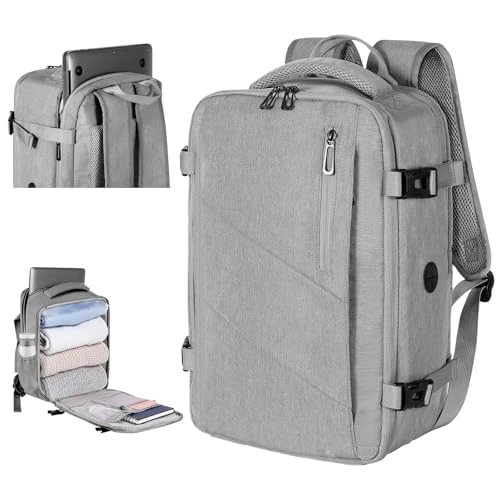 Gluckstar Plecak Ryanair/Wizzair 40X20X25, jasnoszary, M, Klasyczny