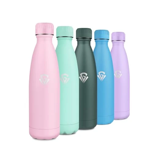 Offerta a tempo: Borraccia Termiche 500ml, Borraccia Acciaio Inox Doppia Parete Isolata, Bottiglia Acqua Senza BPA, Antigoccia, Bottiglia Termica per Bambini, Scuola, Lavoro, Campeggio, Viaggi, Palestra, Outdoor - 0.00% da 19.20 € a 19.20 €
