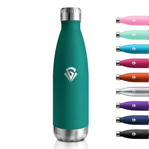 Offerta a tempo: Bottiglia Termica 500ml, Doppia Parete Isolante, Borraccia Acciaio Inox, Borraccia Senza BPA, Antigoccia, Borraccia Termica Riutilizzabile per Bambini, Adulti, Scuola, Ufficio, Campeggio, Outdoor - 21% da 15.99 € a 12.56 €