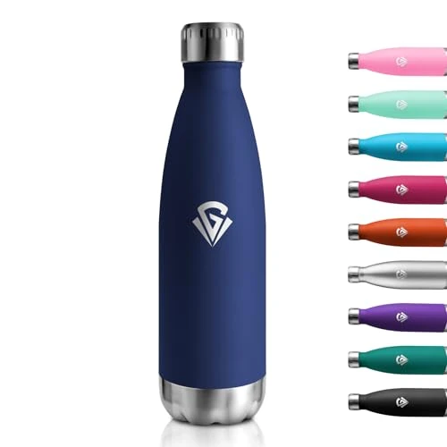Offerta a tempo: Borraccia Termica 500ml, Senza BPA, Bottiglia Acqua Riutilizzabile in Acciaio Inox, Doppia Parete Isolata, a Prova di Perdite, Bottiglia Termica per Bambini, Scuola, Ufficio, Viaggi, Sport, Campeggio - 6% da 15.99 € a 14.99 €