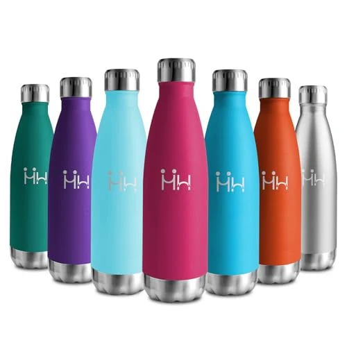 Offerta a tempo: Borracce Termiche 500ml, Borraccia Acciaio Inox Senza BPA, Bottiglia Termica Doppia Parete a Prova di Perdite, Riutilizzabile, Borraccia Ideale per Bambini, Adulti, Scuola, Ufficio, Sport, Escursioni - 15% da 14.99 € a 12.81 €