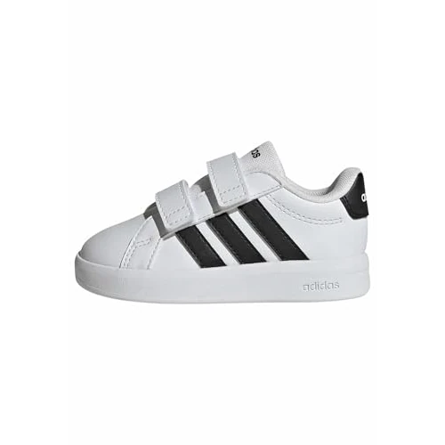 adidas Unisex - Bimbi 0-24 Grand Court 3.0 Shoes Infants, Ftwr White/Core Black/Ftwr White, 23 EU