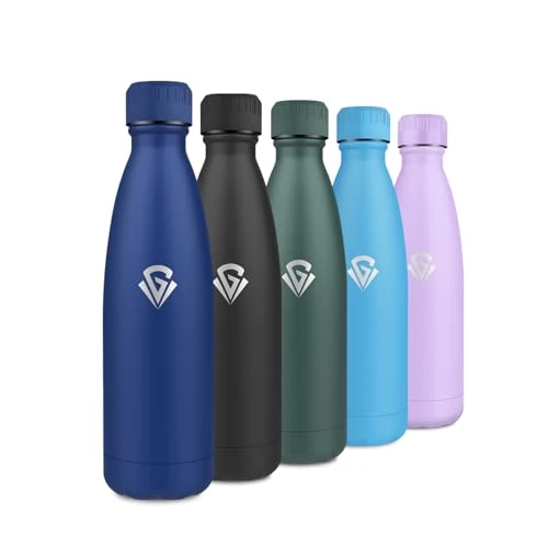 Thermosfles, 500 ml, roestvrij staal, BPA-vrij, herbruikbaar, dubbelwandig, geïsoleerd, lekvrij, fles voor school, kantoor, reizen, kinderen, sportschool, sport, camping
