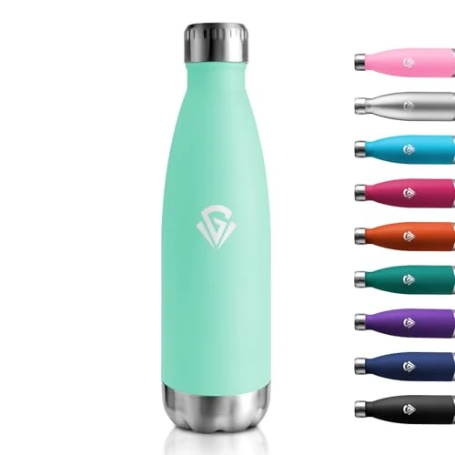 Offerta a tempo: Borraccia Termica 500ml, Isolamento Doppia Parete, Bottiglia Acqua in Acciaio Inox, Senza BPA, Antigoccia, Borraccia Riutilizzabile per Scuola, Bambini, Ufficio, Sport, Palestra, Campeggio e Viaggi - 0.00% da 17.70 € a 17.70 €