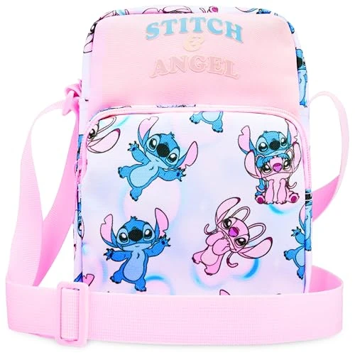 Limited-time offer: Disney Stitch Handbag for Girls Cross Body Bag Teens with Adjustable Strap for Shopping Days Out Holiday School Frozen Gifts for Girls (Pink Stitch Angel) from 13.79 GBP to 13.79 GBP (save 0%)