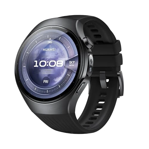 Offre limitée : HUAWEI Watch 5 46mm Montre connectée, Technologie X-Tap à détection Multiple, Votre santé en Un Coup d'œil, eSIM, ECG,Smart Gestures, pour Android et iOS, Garantie prolongée de 6 Mois, Noir de 299.99 EUR à 299.99 EUR (remise 0%)