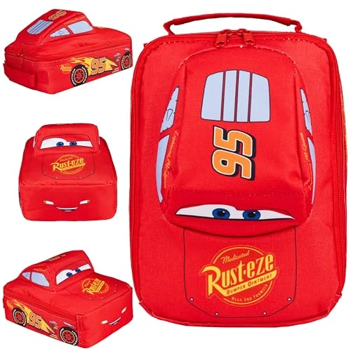 Offerta a tempo: Disney Cars Borsa Porta Pranzo Bambini Borsetta Termica Pranzo Lightning McQueen Snacks Portamerenda Scuola Vacanza Picnic Regalo Bambino - 43% da 18.12 € a 10.25 €
