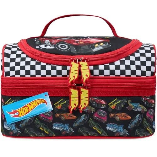 Offerta a tempo: Get Trend Hot Wheels Borsa Porta Pranzo Bambini con Scomparti a Due Piani Spuntini Borsa Frigo Pranzo per Picnic Scuola Regali Bambini (Multi Hot Wheels) - 20% da 20.99 € a 16.83 €