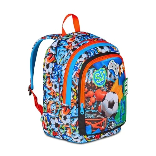 Offerta a tempo: SJ GANG STYLE JAM GANG Zaino Scuola Advanced, Multicolore, Doppio Scomparto e Tasca per Borraccia, 29 L, Zaino Scuola Elementare, Zaino Bambino - 43% da 69.90 € a 39.90 €