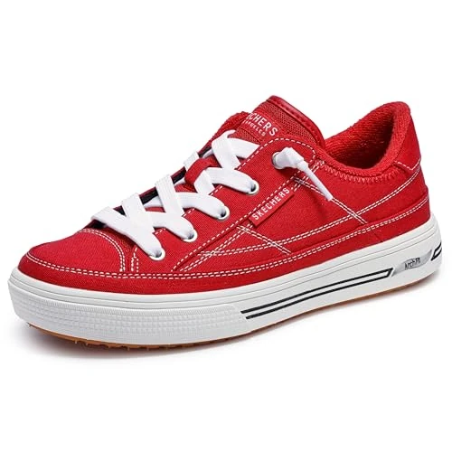 Offerta a tempo: Skechers Arch Fit Arcade-Arcata, Scarpe da Ginnastica Donna, Red Excursion Plain Getaway Solids, 39.5 EU Larga - 0.00% da 73.33 € a 73.33 €