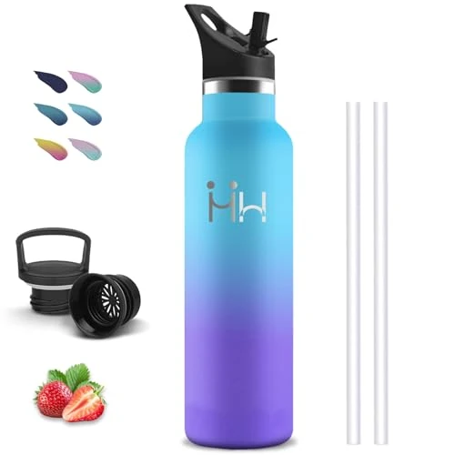 Offerta a tempo: Borraccia Termica, Borraccia 1 litro, Senza BPA, Borraccie con Cannuccia, Senza Perdite, Bottiglie Acciaio Inox, Borracce Sportiva, Acciaio Inossidabile 18/8, per Campeggio, Viaggio, Fitness, Yoga - 36% da 21.99 € a 13.98 €