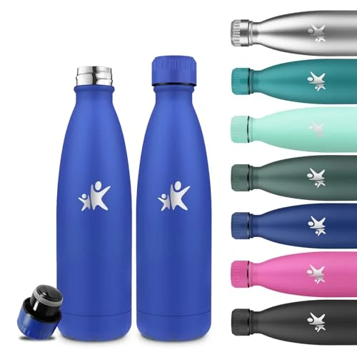 Offerta a tempo: Grsta Borraccia- 500 ml- Borraccia Termica, Senza BPA, Borraccie Acciaio Inox, Senza Perdite, Borracce Metallo, Facile Da Trasportare, Acciaio Inossidabile 18/8, Borracce per Scuole, Uffici, Viaggio - 41% da 16.49 € a 9.80 €