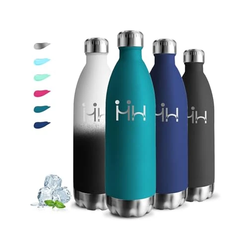 Tijdelijke aanbieding: Thermosfles, 1 Liter, Bpa-Vrij, Roestvrijstalen Waterfles, Lekvrij, Thermofles, Houdt 12 Uur Warm / 24 Uur Koud, Metalen Fles voor School, Fitness, Camping van 22.99 EUR naar 22.99 EUR (korting 0%)