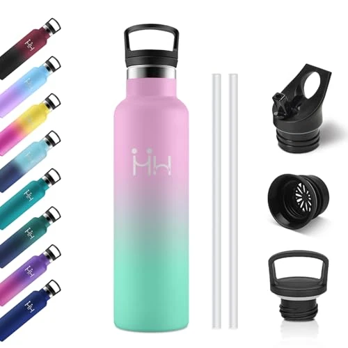 Offerta a tempo: Borraccia Acciaio Inox 750ml, Borracce Termiche con Cannuccia, Bottiglia Termica Riutilizzabile, a Prova di Perdite, senza BPA, Termos per Bambini, Ufficio, Campeggio, Lavoro, Viaggio, Palestra - 47% da 19.99 € a 10.60 €