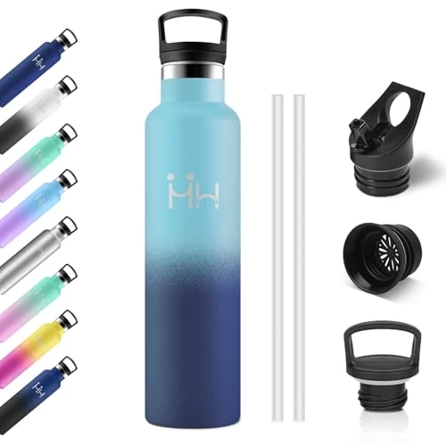 Offerta a tempo: Borraccia Acciaio Inox 1 Litro, Bottiglia senza BPA, Borraccia in Acciaio Inossidabile con Cannuccia, a Prova di Perdite, Riutilizzabile, Borracce per Ufficio, Ciclismo, Lavoro, Palestra, Scuola - 10% da 14.03 € a 12.63 €