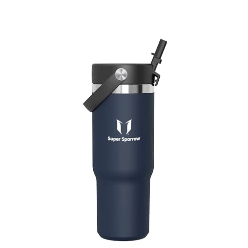 Offerta a tempo: Sparrow Borraccia Termica 900ml - Twistpath Borracce con Tappo Flex con Cannuccia - Senza BPA & Perdite Bottiglia Acqua - Inox Borracce Termiche Per Portabevande - Ideale Per Casa, Ufficio O Auto - 14% da 19.95 € a 17.10 €