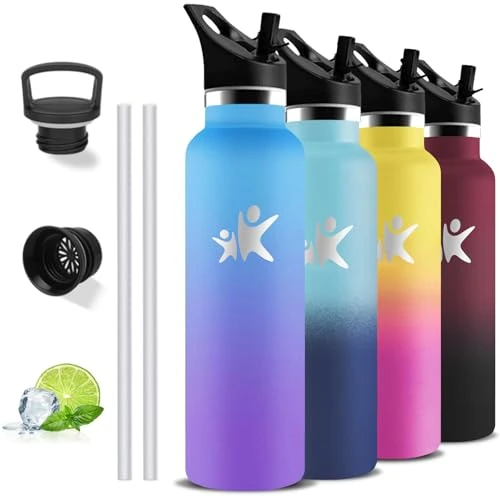 Tijdelijke aanbieding: Thermosfles, 1 Liter, Bpa-Vrij, Drinkfles Met Rietje, Lekvrij, Roestvrij Staal, Sportfles, 18/8 Roestvrij Staal, Voor Camping, Reizen, Yoga, Fitness van 17.52 EUR naar 17.52 EUR (korting 0%)