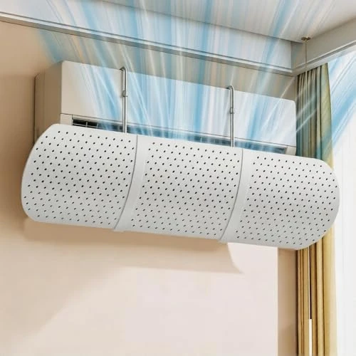Offerta a tempo: Deflettore per Condizionatore Universale, Regolabile Parabrezza Aria condizionata Scudo, Freddo/Calda, per casa/Ufficio,Anziani, Neonati, Donne in Gravidanza (Bianco) - 0.00% da 19.98 € a 19.98 €