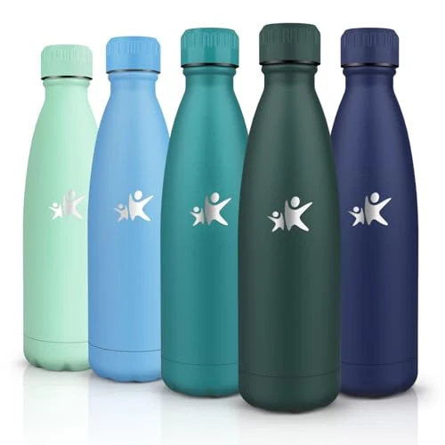 HoneyHolly Butelka Z Wodą Ze Stali Nierdzewnej, Od Próżni - Bez Bpa, 12H Gorące I 24H Zimne Napoje, Metalowa Butelka Z Wodą 500 ML Szczelna, Idealna Dla Dorosłych, Dzieci, Bieganie